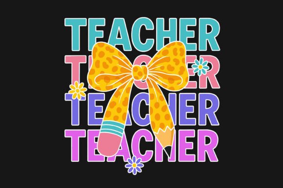 Bringing Playful Creativity to the Classroom with the Colorful Leopard Pencil Teacher Bow
