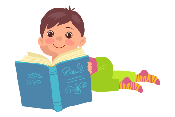 Child Read Book: Young Smart Reader Visuals
