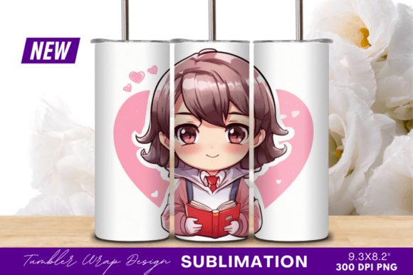 Cute Chibi Girl Reading Book Tumbler: A Strategic Asset for Branding and Creative Projects