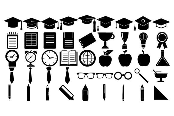 Education Element Silhouette Vector 2: A Practical Asset for Professional Workflows