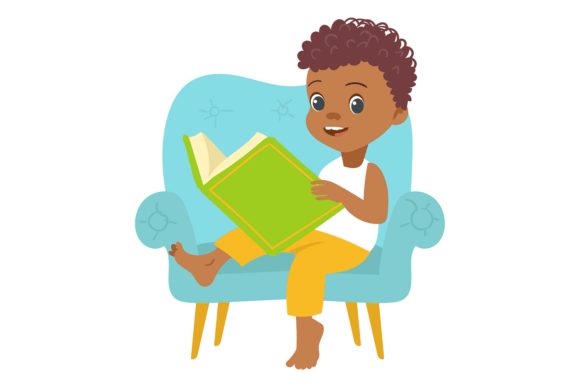 Fostering Young Minds: The Power of a Child Sits on Armchair with Book