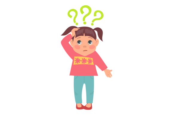 Little Inquisitive Girl: Kid with Questions
