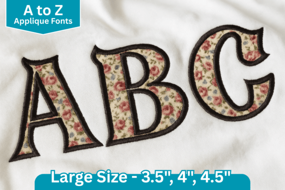 Royal Stitch Applique Embroidery Font Guide