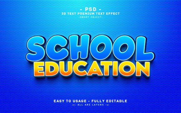 School Education 3D Text Effect Style: A Comprehensive Guide