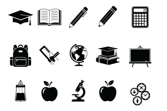 School Education Icons Bundle for Creators